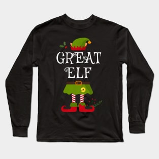 Great Elf Shirt , Family Matching Group Christmas Shirt, Matching T Shirt for Family, Family Reunion Shirts Long Sleeve T-Shirt